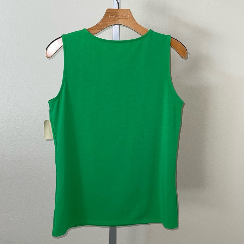 Coldwater Creek Green Perfectly Simple Tank Top, Size M - Picture 2 of 6